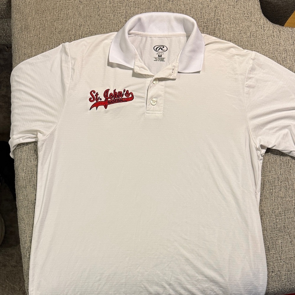 St. John's University Baseball White Polo Shirt